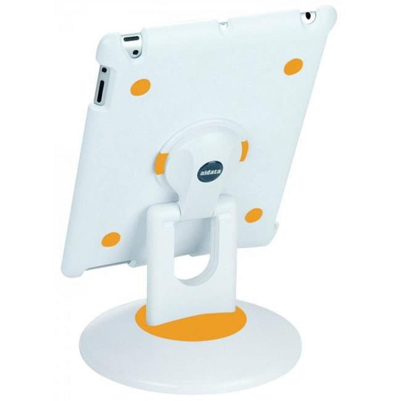 White and Orange Rotating Desktop iPad 2 Stand