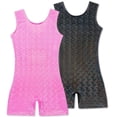 thumbnail image 1 of Aideaone 2 Pack Gymnastic Leotards for Girls Sparkly Kids Dance Unitards for Tumbling Ballet Dance Performance 4-8 Years, 1 of 7