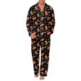 thumbnail image 1 of Aideaone 2 Piece Men's Pajamas Set Button Down Sleepwear Long Sleeve Pjs Set Soft Loungewear with Pockets Size M-XXL, 1 of 1