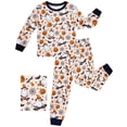 thumbnail image 1 of Aideaone 2-Piece Toddler Boys Halloween Pajamas Set Kids Pjs Long Sleeve Tees & Pants Printed Kids Sleepwear 2-6T, 1 of 7