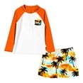 thumbnail image 1 of Aideaone 2 Piece Boys Swimsuit Set Kids Zipper Long Sleeve Rash Guard with Swim Trunks Bathing Suit Swimwear for Boys 7-12T, 1 of 6