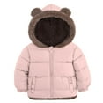 thumbnail image 1 of Aideaone Baby Toddler Winter Fleece Coat Boys Girls Cute Bear Ear Hooded Jackets with Pockets 6M-5T, 1 of 7
