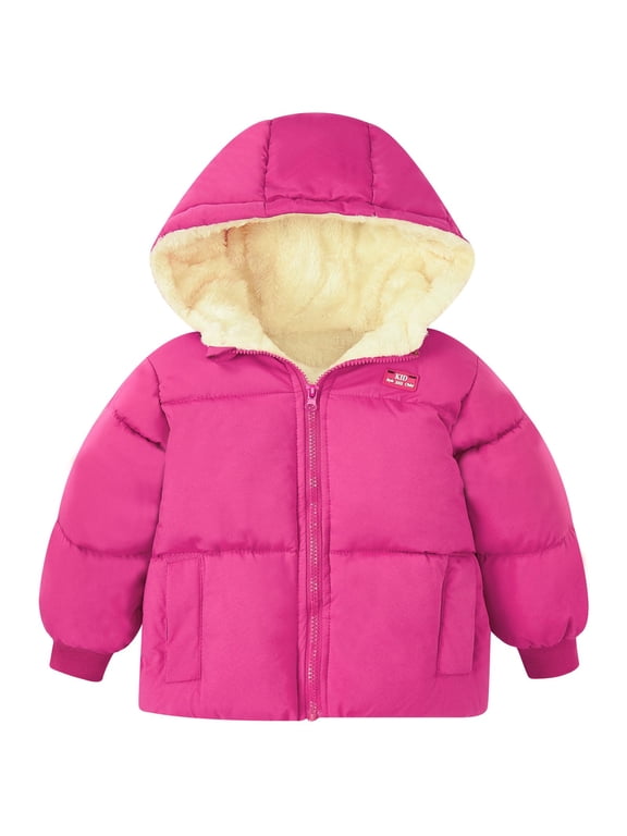 Baby Winter Coat with Hooded Toddler Boys Girls Puffer Jackets for 12M-5T