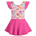 thumbnail image 1 of Aideaone Girls Ballet Leotards Dance Leotard Circle Skirt Ruffer Sleeve Ballerina Dresses with Skirted Shorts for Kid 5 - 8T, 1 of 5