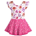 thumbnail image 1 of Aideaone Girls Ballet Leotards Dance Leotard Circle Skirt Ruffer Sleeve Ballerina Dresses with Skirted Shorts for Kid 5 - 8T, 1 of 5