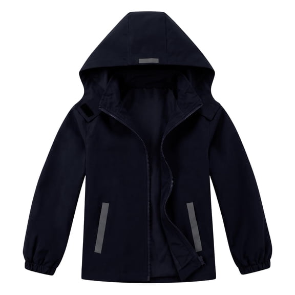 Aideaone Kids Rain Jacket for Boys and Girls Lightweight Waterproof Hooded Windbreaker Raincoats