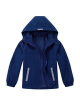 Aideaone Kids Rain Jacket for Boys and Girls Lightweight Waterproof Hooded Windbreaker Raincoats