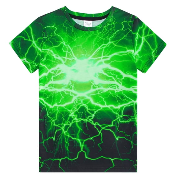 Aideaone Boys Girls T-Shirts 3D Graphic Shirts Kids Cool Short Sleeve Tees Size 4-14T