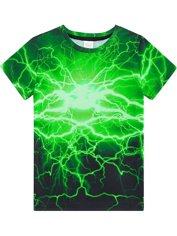 Boys Girls T-Shirts 3D Graphic Shirts Kids Cool Short Sleeve Tees Size 4-14T
