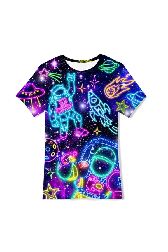 Boys Girls T-Shirts 3D Graphic Shirts Kids Cool Short Sleeve Tees Size 4-14T