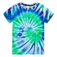 thumbnail image 1 of Aideaone Boys Girls Tie Dye Shirt Hippies Senior Rainbow Tees T Shirts for Kids 4-14 Years, 1 of 7