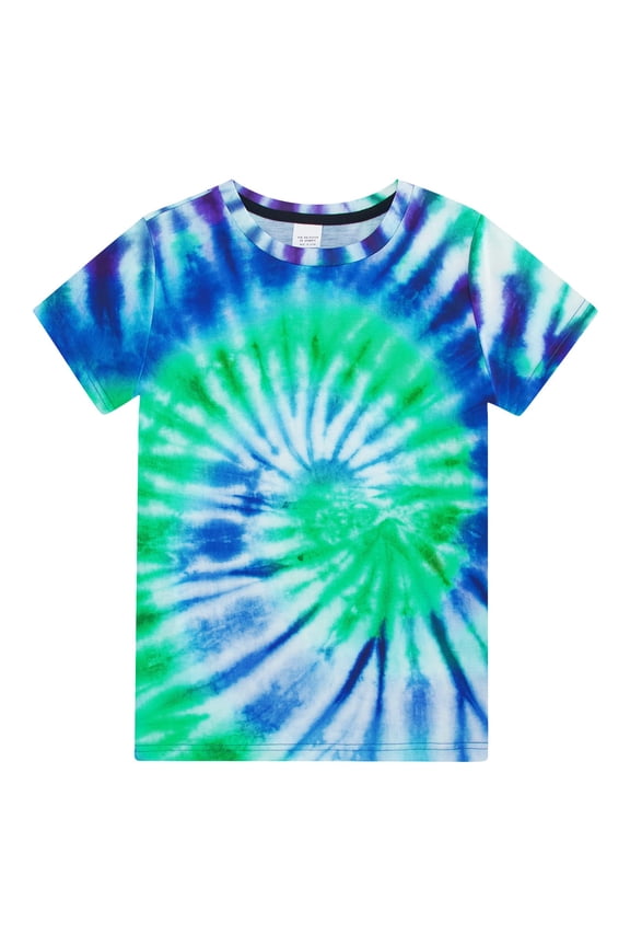 Boys Girls Tie Dye Shirt Hippies Senior Rainbow Tees T Shirts for Kids 4-14 Years