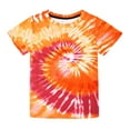 thumbnail image 1 of Aideaone Boys Girls Tie Dye Shirt Hippies Senior Rainbow Tees T Shirts for Kids 4-14 Years, 1 of 8