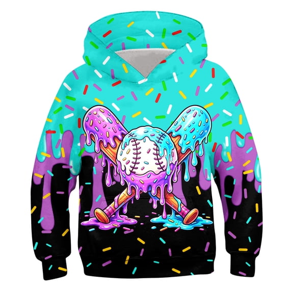 Aideaone Boys Hoodies 3D Graphic Sweatshirt Cool Lightweight Pullover Hoodie for Kids 6-16 Years