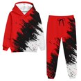 thumbnail image 1 of Aideaone Boys Hoodies Sweatshirts & Pants Set Kids 3D Graphic Printed Pullover Winter Outfit Set 6Y-14 Years, 1 of 7