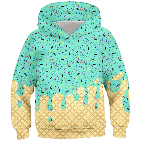 Aideaone Boys Hoodies for Kids 3D Printed Hooded Sweatshirt with Pockets Long Sleeve Kids Pullover Tops 6-16 Years
