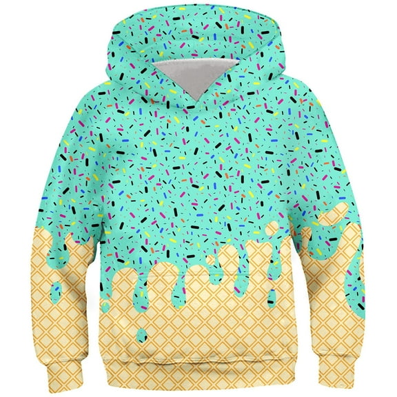 Aideaone Boys Hoodies for Kids 3D Printed Hooded Sweatshirt with Pockets Long Sleeve Kids Pullover Tops 6-16 Years