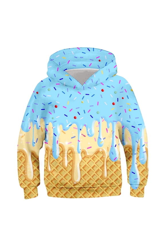 Boys Hoodies for Kids 3D Printed Hooded Sweatshirt with Pockets Long Sleeve Kids Pullover Tops 6-16 Years