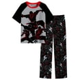 thumbnail image 1 of Boys' Pajamas Set Short Sleeves Tops & Long Pants 2-Piece Printed Kid Sleepwear Pajamas Set for Boys 6-14Y, 1 of 7