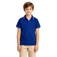 thumbnail image 1 of Aideaone Boys Polo Shirt Solid Color V-Neck Casual Short Sleeve Shirts for Boys Size 7-14T, 1 of 6