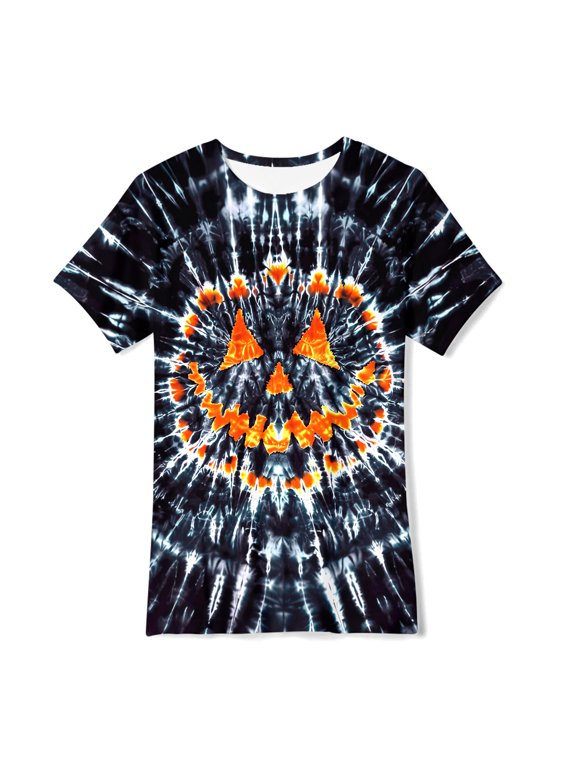 Boys Halloween T-Shirts 3D Graphic Tees Kids Short Sleeve Shirts Size 4-14