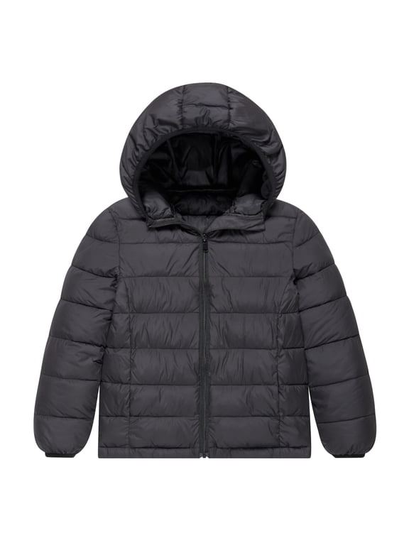 Kids Boys Winter Coat Lightweight Puffer Hooded Jacket Wind Resistant Outerwear for boys 4-16 Years