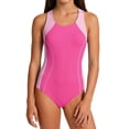 thumbnail image 1 of Aideaone Girls Athletic One Piece Swimsuits Racerback Modest Bathing Suit with Detachable Padded 9-16Y, 1 of 8