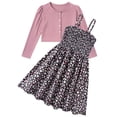 thumbnail image 1 of Aideaone Girls Casual Adjustable Strap Sleveless Dress Cardigan Set Size 5-12Y, 1 of 7