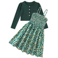 thumbnail image 1 of Aideaone Girls Casual Adjustable Strap Sleveless Dress Cardigan Set Size 5-12Y, 1 of 7