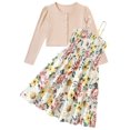 thumbnail image 1 of Aideaone Girls Casual Adjustable Strap Sleveless Dress Cardigan Set Size 5-12Y, 1 of 7