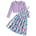 thumbnail image 1 of Aideaone Girls Casual Adjustable Strap Sleveless Dress Cardigan Set Size 5-12Y, 1 of 7