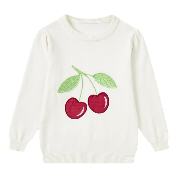Aideaone Girls Toddler Sweater Long Sleeve Crewneck Pullover Knit Winter Fall Clothes 3-7 Years
