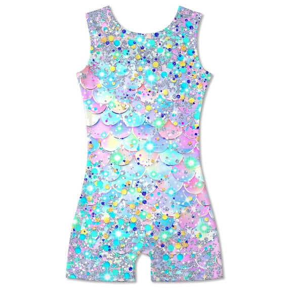 Aideaone Girls Gymnastics Leotards Toddler Unitard Biketard Clothes Cute Kid Dance Outfit 2-10T