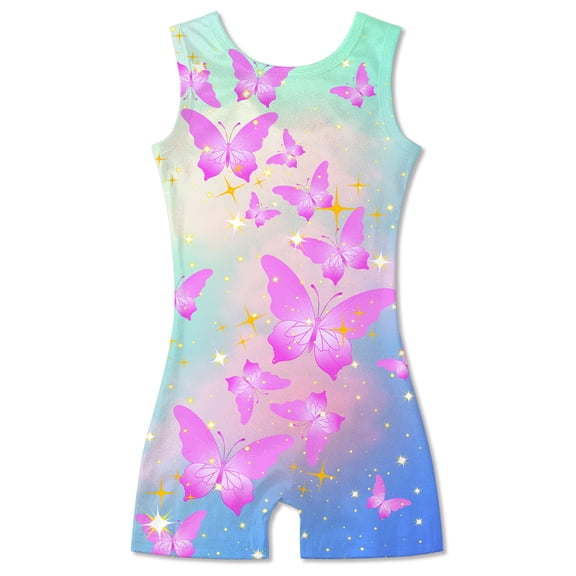 Aridak Girls Gymnastics Leotards Toddler Unitard Biketard Clothes Cute Kid Dance Outfit 2-10T