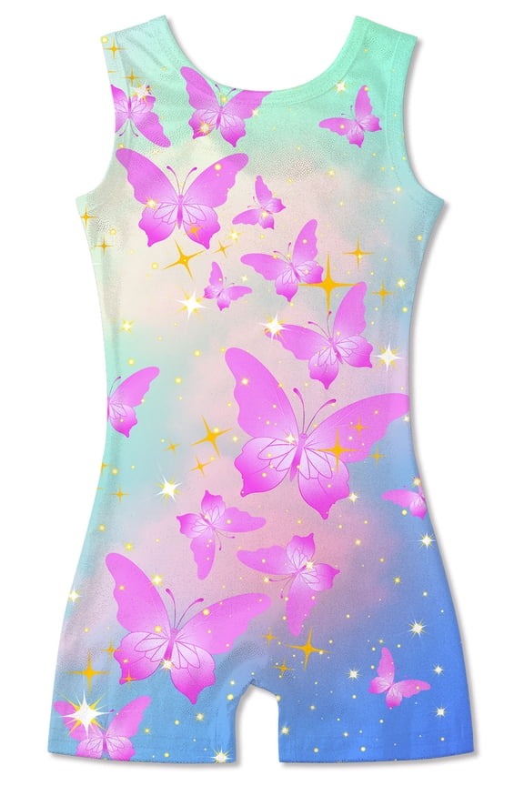 Girls Gymnastics Leotards Toddler Unitard Biketard Clothes Cute Kid Dance Outfit 2-10T