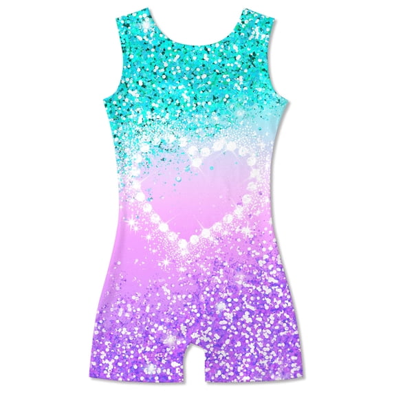 Aideaone Girls Gymnastics Leotards Toddler Unitard Biketard Clothes Cute Kid Dance Outfit 2-10T