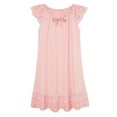 thumbnail image 1 of Aideaone Girls Nightgowns Cute Princess Sleepwear Flutter Sleeve Pajamas Nightie Dress Pink 5-12 Years, 1 of 7