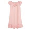 thumbnail image 1 of Aridak Girls Nightgowns Cute Princess Sleepwear Flutter Sleeve Pajamas Nightie Dress Pink 5-12 Years, 1 of 7