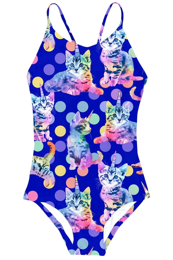 Girls One Piece Swimsuits Quick Dry Beach Swimwear Bathing Suit 3-12 Years