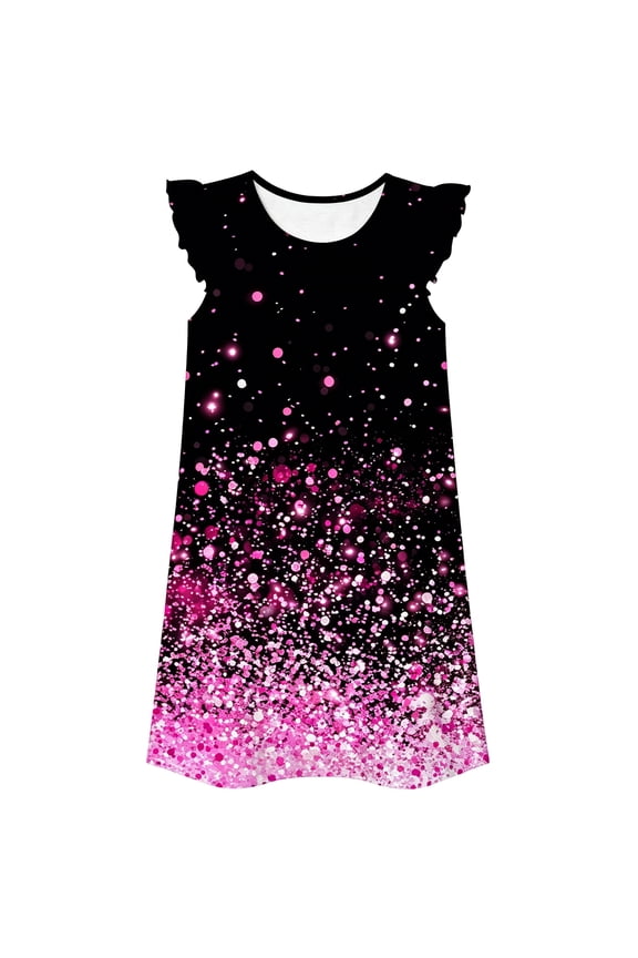 Girls Pajamas Nightgowns Ruffle Sleeveless Nightdress Sleepwear Casual Thin Breathable Pajama Dresses