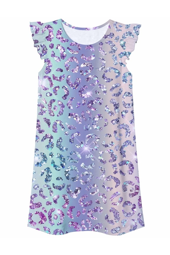 Girls Pajamas Nightgowns Ruffle Sleeveless Nightdress Sleepwear Casual Thin Breathable Pajama Dresses