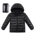 thumbnail image 1 of Aideaone Girls Puffer Jacket Packable Lightweight Down-Alternative Hooded Winter Coat Shiny Outerwear for Kids 4-12Years, 1 of 5