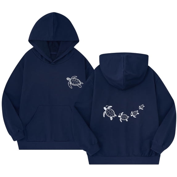 Aideaone Girls Graphic Hoodies Long Sleeve Pullover Sweatshirts with Pocket 7-14Y