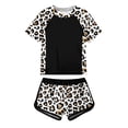 thumbnail image 1 of Aideaone Girls Short Sleeve Swimsuit 2-Piece Tankini Rash Guard Bathing Suit Sets Beach Swimwear 8-14T, 1 of 3