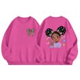 thumbnail image 1 of Aideaone Girls Sweatshirt Crewneck Long Sleeve Casual Graphic Pullover Tops for Kids 7-14 Years, 1 of 6