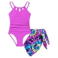 thumbnail image 1 of Aideaone Girls Swimsiut One-Piece with Cover Up Adjustable Straps Cut Out Swimwear Beach Bathing Suit Size 8-16, 1 of 8