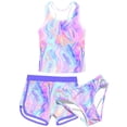 thumbnail image 1 of Aideaone Girls Swimsuit 3 Piece Bathing Suit UPF 50+ Beach Tankini Sets Girls' Racerback Swimwear with Shorts 8-15 Years, 1 of 7