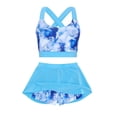 thumbnail image 1 of Girls Tankini Swimsuit Two Piece Bathing Suits Summer Beach Swimwear with Shorts 7-11 Years, 1 of 6