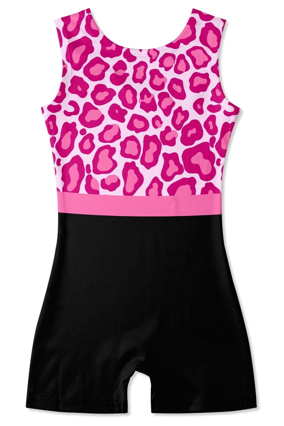 Gymnastics Leotards for Girls Leopard Toddler Sparkle Dance Unitards 3-10T
