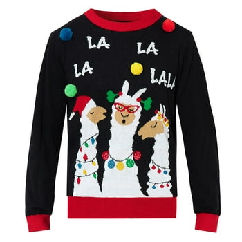 Aideaone Kids Ugly Christmas Sweater Boys Girls Xmas Holiday Party Pullover Tops 3-12 Years